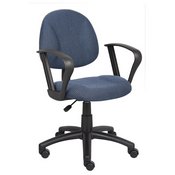 Boss Blue Deluxe Posture Chair W/ Loop Arms, B317-BE