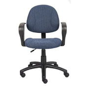 Boss Blue Deluxe Posture Chair W/ Loop Arms, B317-BE