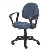Boss Blue Deluxe Posture Chair W/ Loop Arms, B317-BE