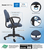 Boss Blue Deluxe Posture Chair W/ Loop Arms, B317-BE