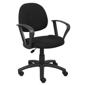 Boss Black Deluxe Posture Chair W/ Loop Arms, B317-BK