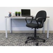 Boss Black Deluxe Posture Chair W/ Loop Arms, B317-BK