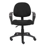 Boss Black Deluxe Posture Chair W/ Loop Arms, B317-BK