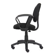 Boss Black Deluxe Posture Chair W/ Loop Arms, B317-BK