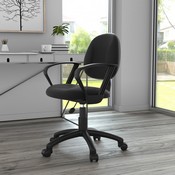 Boss Black Deluxe Posture Chair W/ Loop Arms, B317-BK