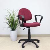Boss Burgundy Deluxe Posture Chair W/ Loop Arms, B317-BY