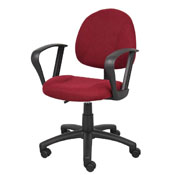 Boss Burgundy Deluxe Posture Chair W/ Loop Arms, B317-BY