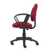 Boss Burgundy Deluxe Posture Chair W/ Loop Arms, B317-BY