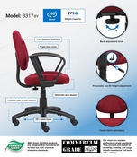 Boss Burgundy Deluxe Posture Chair W/ Loop Arms, B317-BY