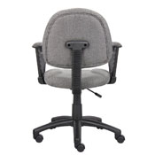 Boss Grey Deluxe Posture Chair W/ Loop Arms, B317-GY