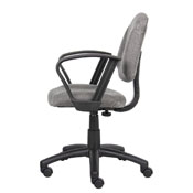 Boss Grey Deluxe Posture Chair W/ Loop Arms, B317-GY