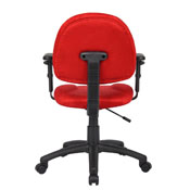 Boss Red Microfiber Deluxe Posture Chair W/ Adjustable Arms., B326-RD