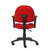 Boss Red Microfiber Deluxe Posture Chair W/ Loop Arms., B327-RD