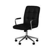 Boss Modern Office Chair w/Chrome Arms - Black, B331-BK