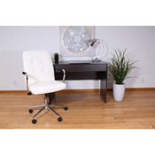 Boss Modern Office Chair w/Chrome Arms- White, B331-WT