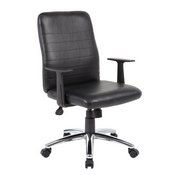 Boss Retro Task Chair with Black T-Arms, B431-BK