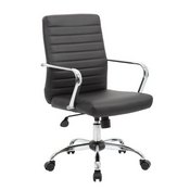 Boss Retro Task Chair with Chrome Fixed Arms, B436C-CP