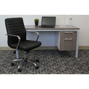Boss Retro Task Chair with Chrome Fixed Arms, B436C-CP