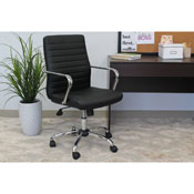 Boss Retro Task Chair with Chrome Fixed Arms, B436C-CP