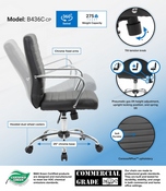 Boss Retro Task Chair with Chrome Fixed Arms, B436C-CP