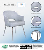 Grey Linen Guest Chair, B489C-GR