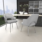 Grey Linen Guest Chair, B489C-GR
