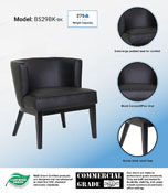 Boss Ava guest, accent or dining chair - Black, B529BK-BK