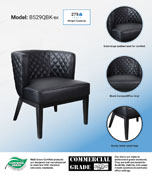 Boss Ava Quilted guest, accent or dining chair - Black, B529QBK-BK
