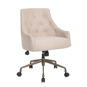 Boss Desk Chair-Beige w/Rustic Bronze Base, B566BZ-BGW