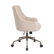 Boss Desk Chair-Beige w/Rustic Bronze Base, B566BZ-BGW