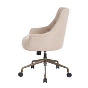 Boss Desk Chair-Beige w/Rustic Bronze Base, B566BZ-BGW