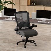 Boss Heavy Duty Flip Arm Mesh Task Chair, B601-BK