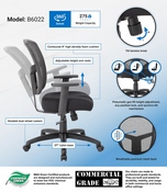 Boss Contract Mesh Task Chair, Synchro-Tilt Mechanism, B6022