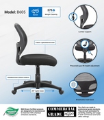 Boss Commercial Grade Mesh Task Chair w/T-Arms, B606