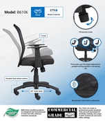 Boss Budget Mesh Task Chair W/ T-Arms, B6106