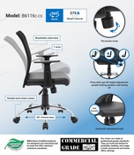 Boss Budget Mesh Task Chair W/ T-Arms, B6116C-CS, B6116C-CS