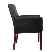 Boss Box Arm Guest Chair W/Mahogany Finish, B619