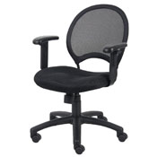 Boss Mesh Chair With Adjustable Arms, B6216