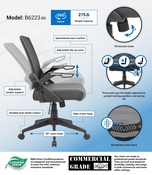 Boss Mesh Flip Arm Task Chair, B6223-BK