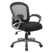 Boss Ergonomic Mesh Task Chair - Mid Back, B6256-BK