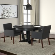 Boss Reception Box Arm Chair W/Mahogany Finish, B629M