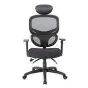 Boss Multi-Function Mesh Task Chair w/Headrest, B6338-HR