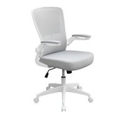 Boss Grey Mesh, Flip Arm, Task Chair, White Frame - B6366WT-GY, B6366WT-GY