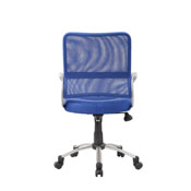 Boss Mesh Back W/ Pewter Finish Task Chair in Blue, B6416-BE