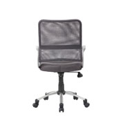 Boss Mesh Back W/ Pewter Finish Task Chair in Charcol Grey, B6416-CG