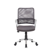 Boss Mesh Back W/ Pewter Finish Task Chair in Charcol Grey, B6416-CG