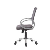 Boss Mesh Back W/ Pewter Finish Task Chair in Charcol Grey, B6416-CG
