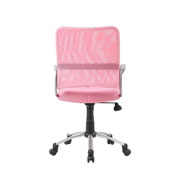 Boss Mesh Back W/ Pewter Finish Task Chair in Pink, B6416-PK