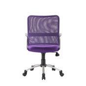Boss Mesh Back W/ Pewter Finish Task Chair in Purple, B6416-PR
