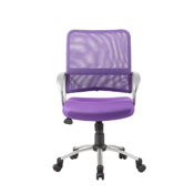 Boss Mesh Back W/ Pewter Finish Task Chair in Purple, B6416-PR